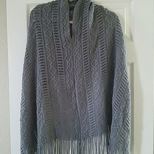 Grey poncho